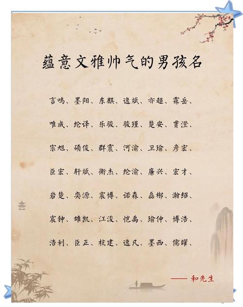 5个文雅帅气的男孩名字推荐
